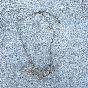 Gold Tone Geometric Necklace